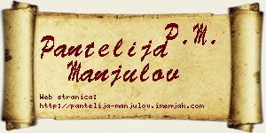 Pantelija Manjulov vizit kartica